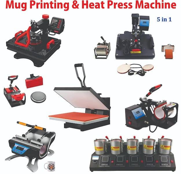 Sublimation Heat press 5 in 1,Double,Single Mug,Heat Press Bed 3