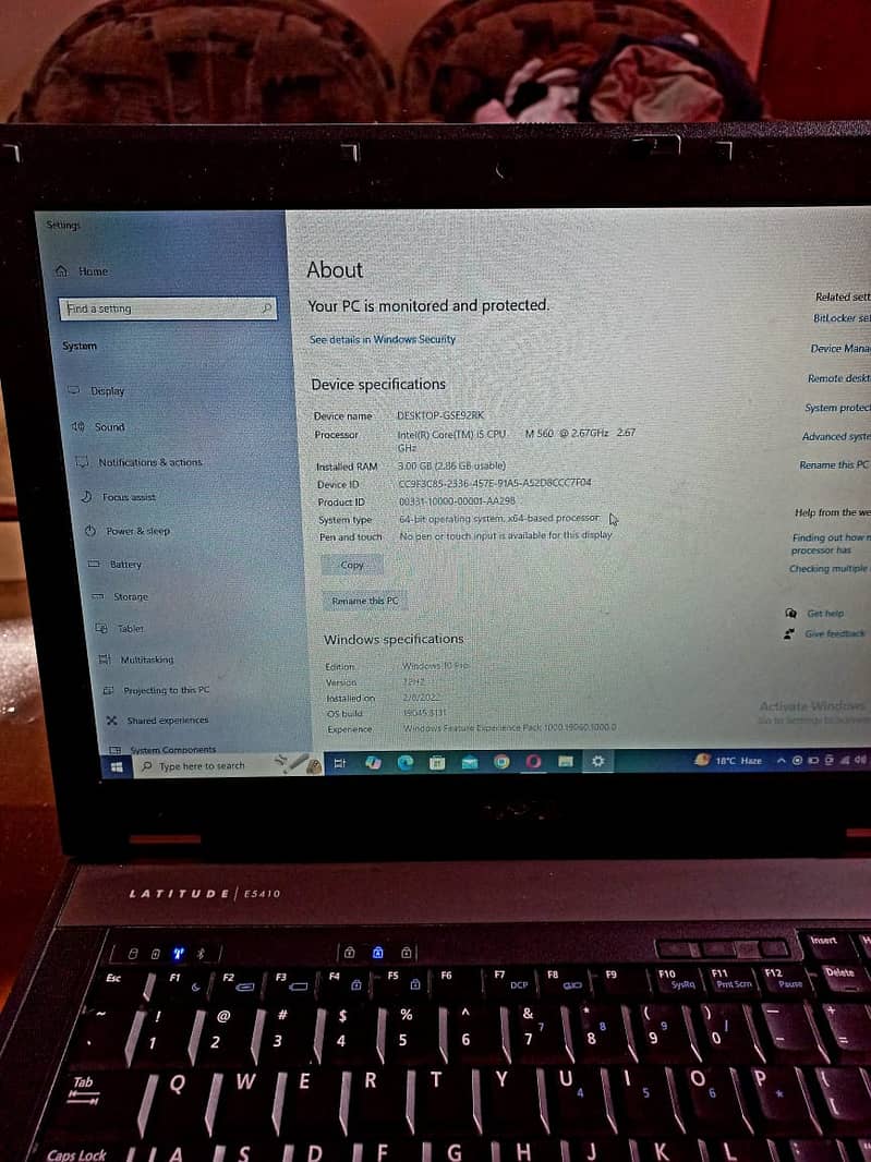 Dell laptop core i5 2nd generation SSD installed read description 3