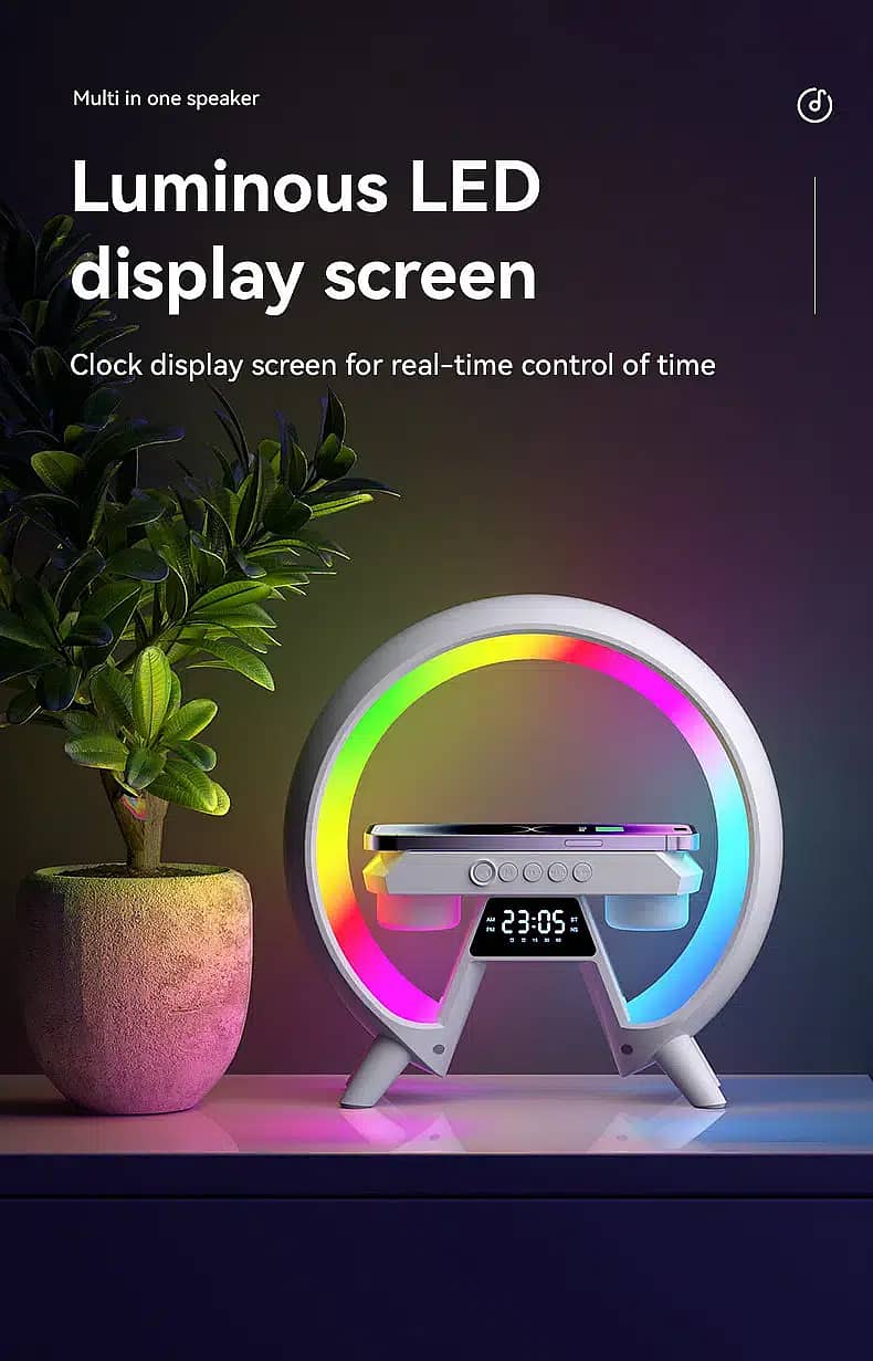 X-63 multifunctional wireless Bluetooth speaker with LED light clock 3