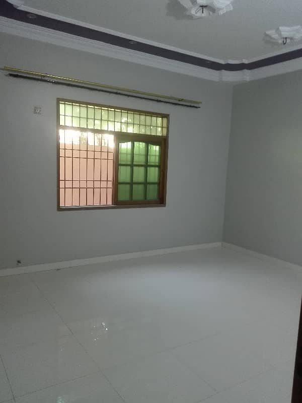 three bed dd tile flooring portion available for rent in johar 1