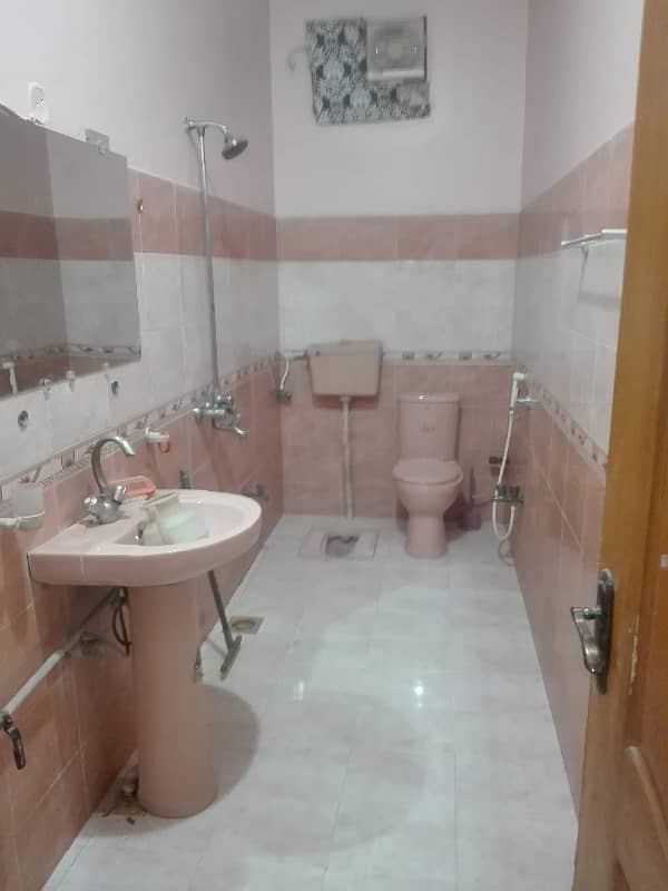 three bed dd tile flooring portion available for rent in johar 4