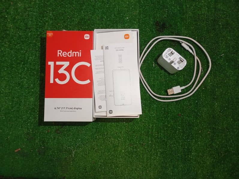 Redmi 13c 16/256 with box and pin pack original charger 3