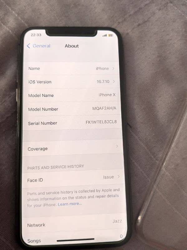 iPhone x 256 GB PTA approve face ID to tune okay 8