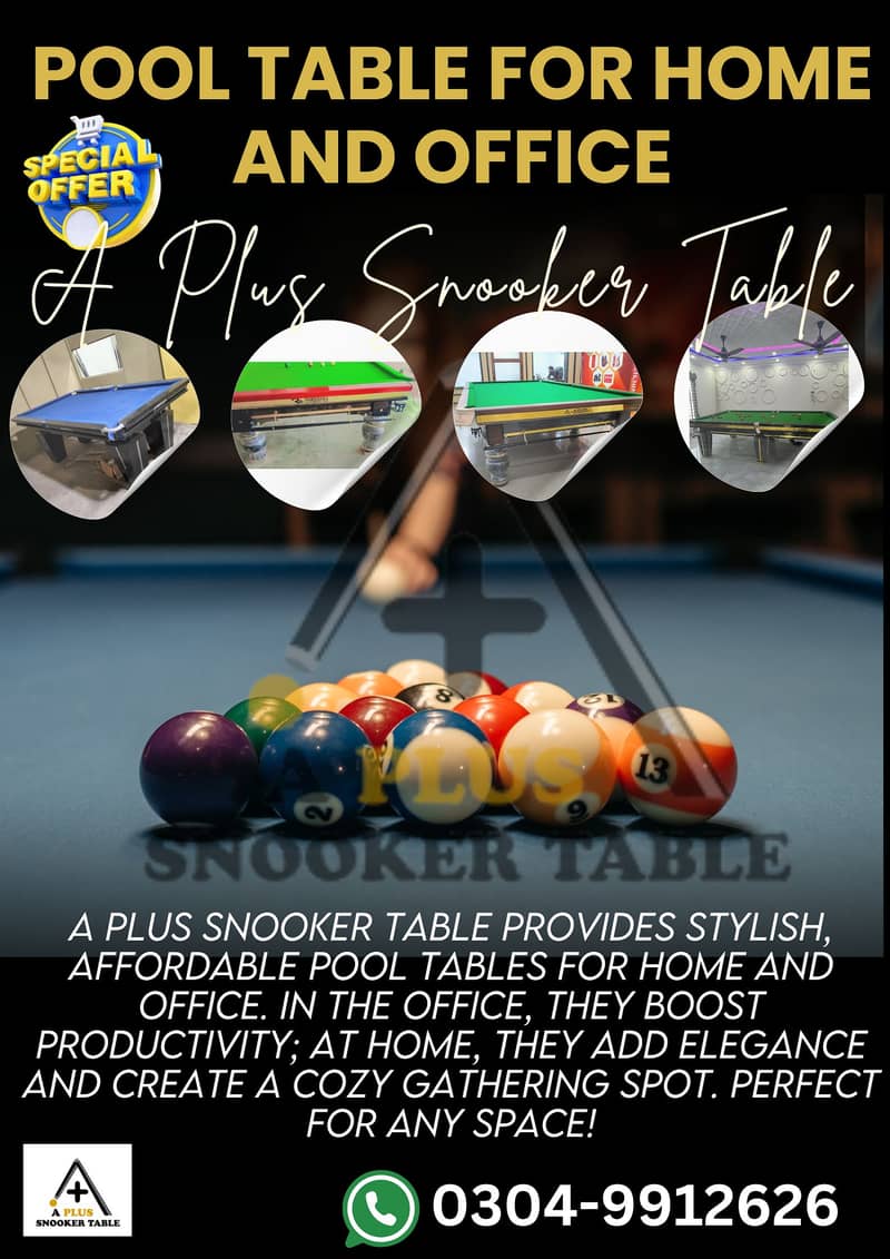 Snooker For Home | Pool For Office | Billiard A Plus Snooke (Company) 7