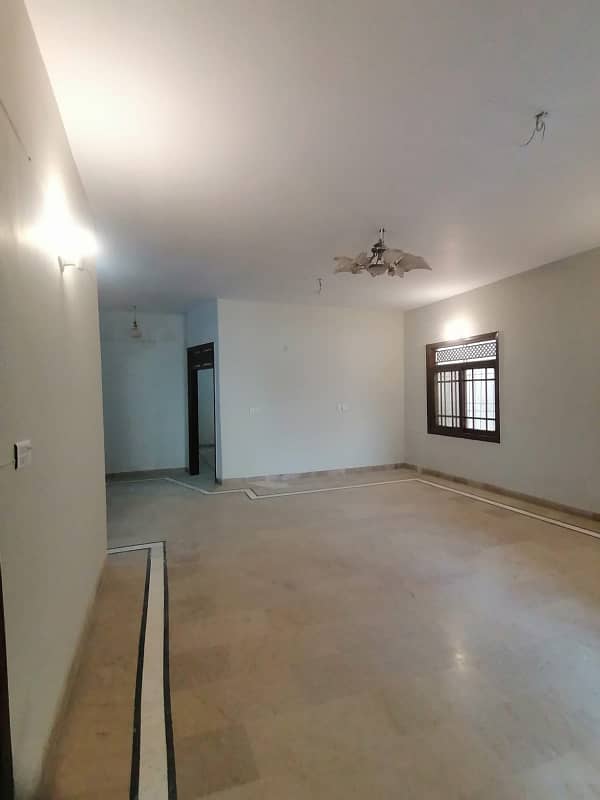 three bed dd ground floor portion for rent in johar 8