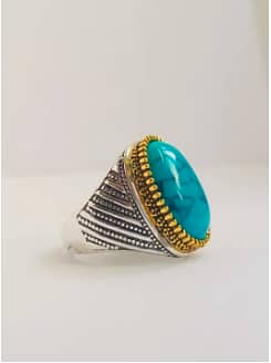 Turkish Stylish Stone Ring Turkish Design Rings For Men and Boys Fash 0