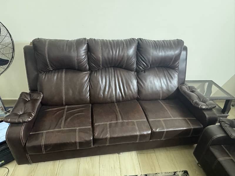 7 seater sofa set + 2 side tables and 1 table 4