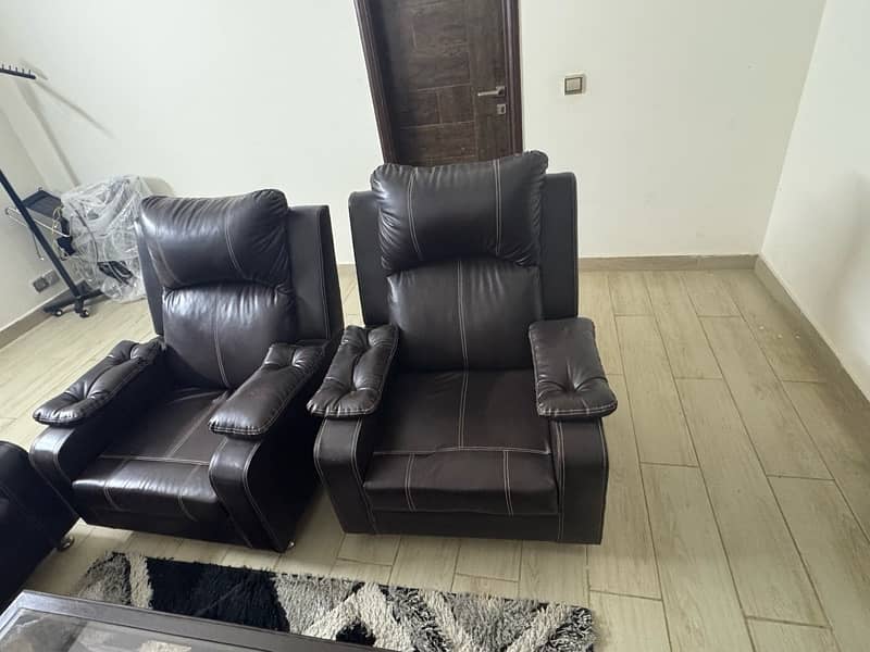 7 seater sofa set + 2 side tables and 1 table 5