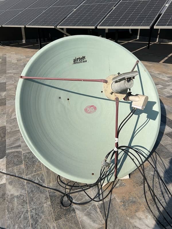 2 Dish antennas along with a receiver 2