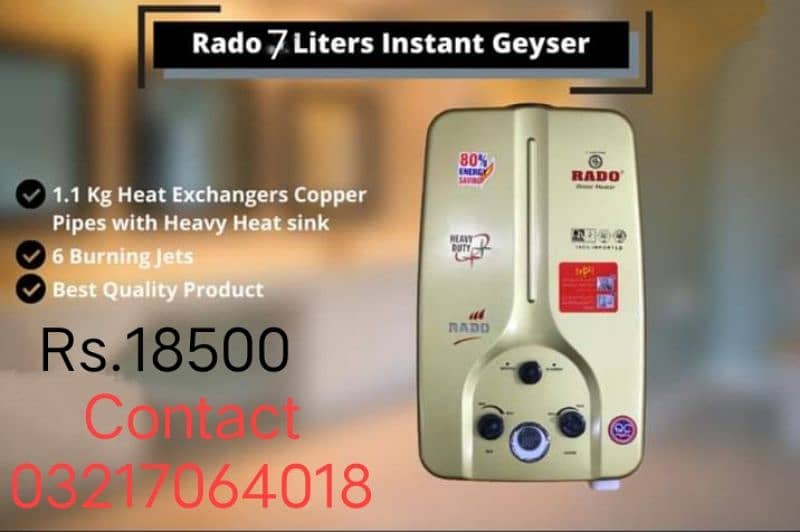 Rado 7Liter instant gas geyser 0