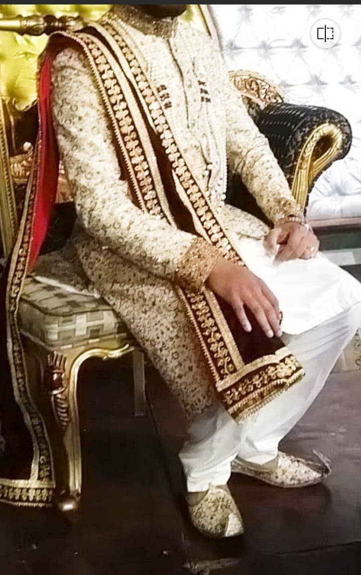 Complete groom dress with Turban,Khussa and shawl. 3