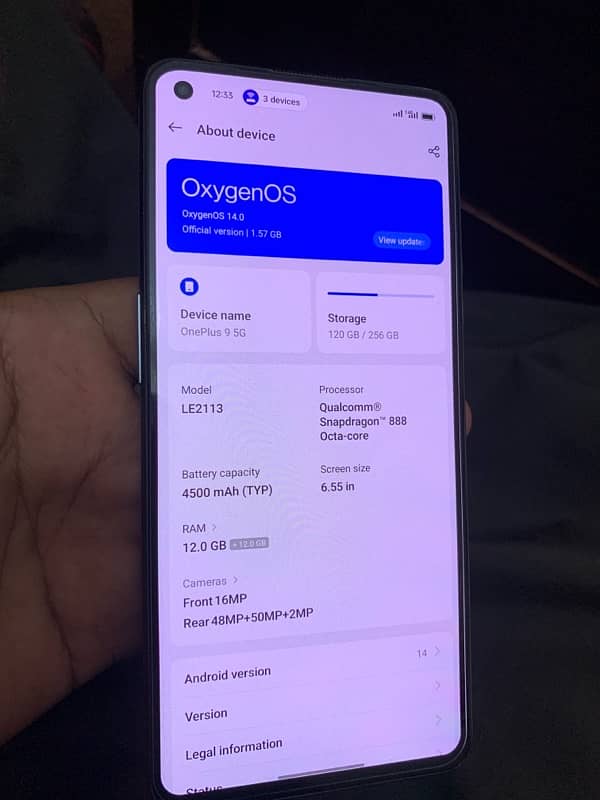 OnePlus 9 5G 12/256 GB Global Patch 10/10 Condition 5