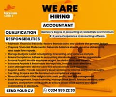 We are Hiring Accountant for our restaurant Send you cv on whatsapp