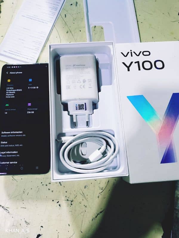 vivo y 100 8+8-256 my what's up number 0307,7847232 5