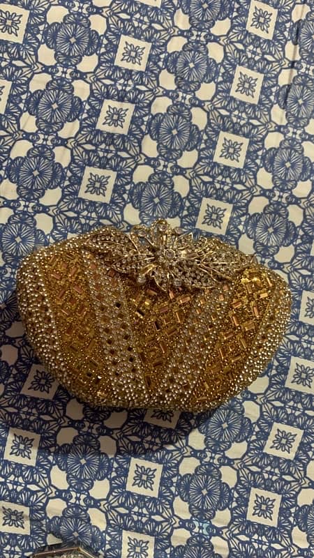 golden bridal clutch 0