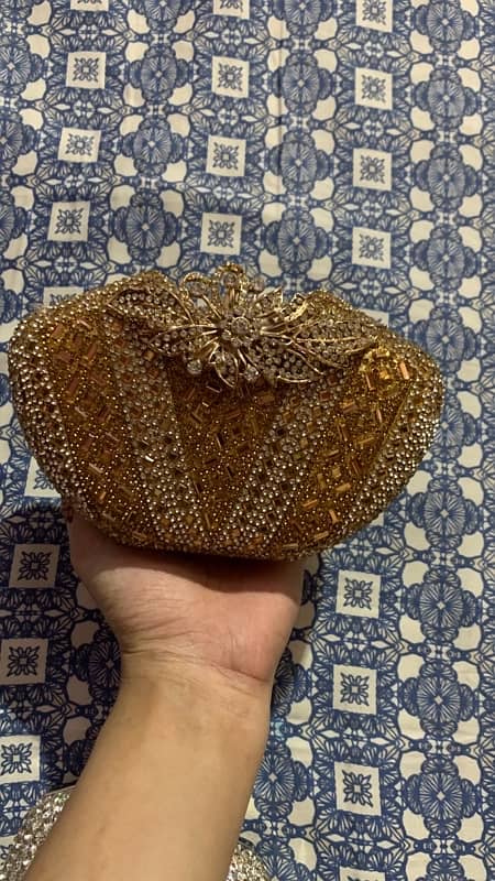 golden bridal clutch 1