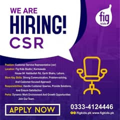 CSR Team Only Women Apply