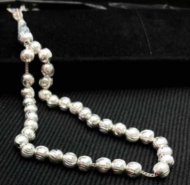 SILVER PURE CHANDI KI TASBI 33 beads 1