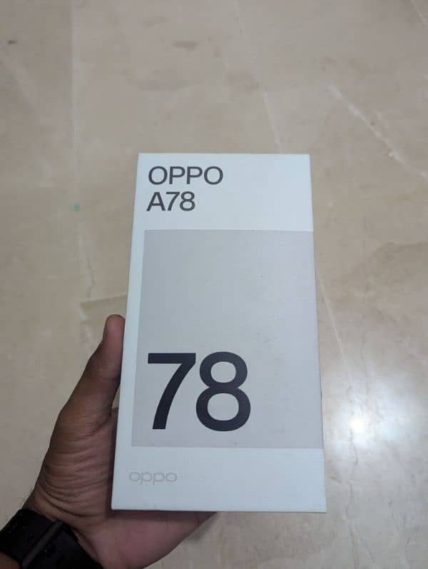 Oppo A78 8/256gb with box and accessories original 67w charger 1