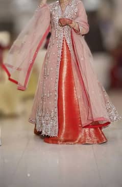 Stunning Asim Jofa Bridal Lehenga - Elegant Pink & Red Design