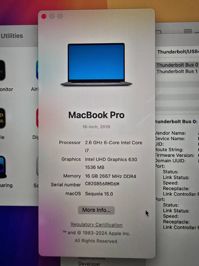 Apple MacBook Pro 2019 16" Core i7 16GB 512GB 4GB GPU 11