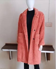 Winter Teddy furry jacket pink for women