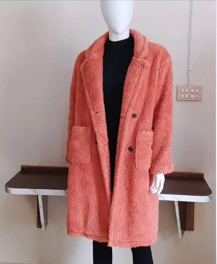 Winter Teddy furry jacket pink for women 0