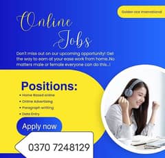 online jobs/full time/part time/simple typing jobs for boys and girls