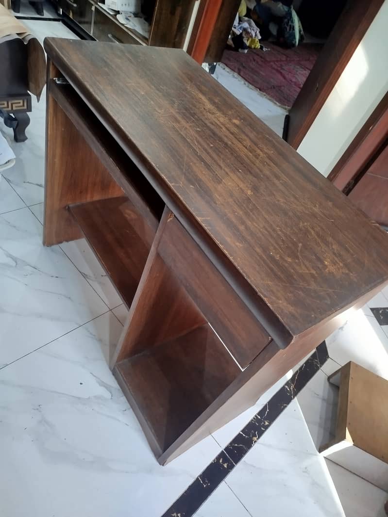 Wooden Table with Adjustable Chair for sale 2