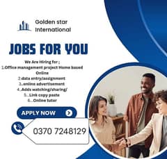 online jobs/full time/part time/simple typing jobs for boys and girls