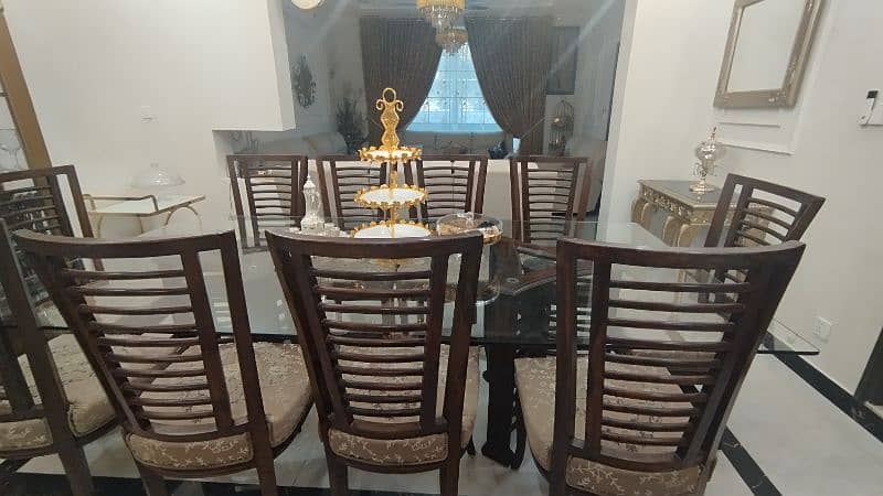 Dining table with 10 chairs / Dining table / Wooden dining table 2