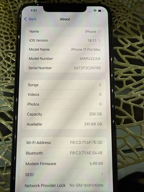 Iphone 11 prox max 256 GB PTA approved 10/10 2