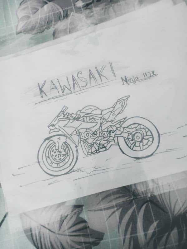 Kawasaki Ninja H2R sketch 0