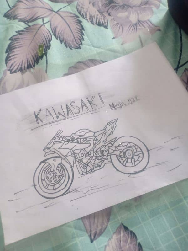 Kawasaki Ninja H2R sketch 1