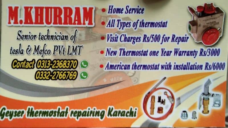 Geyser thermostat repairing karachi home services 1