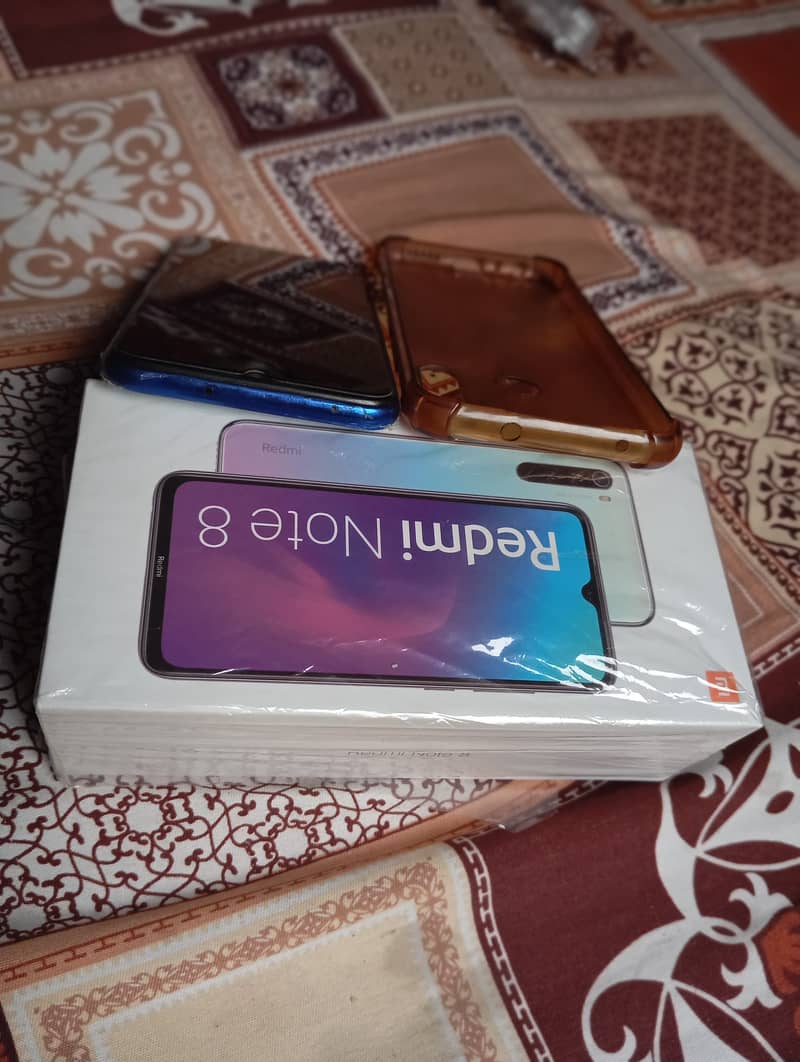 Redmi note 8 with box 10 by 10 5