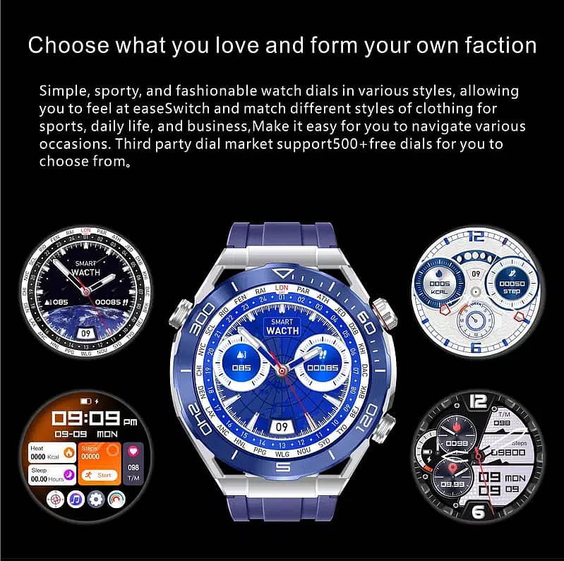 P9 Ultimate Smart Watch 1.62 Inch Amouled 3D Dynamic Dial NFC 6