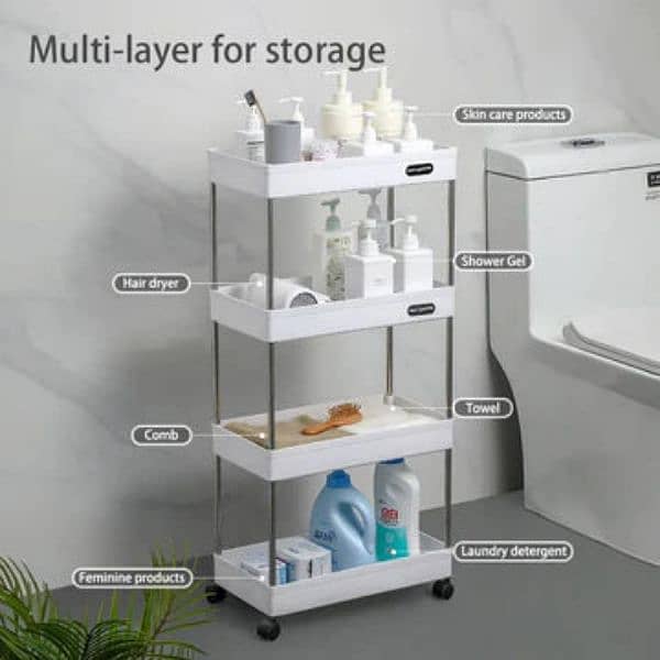 kitchen / Bathroom Slim Trolley 0