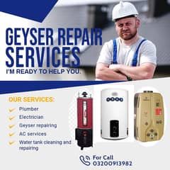 Geyser repair water tank cleaning