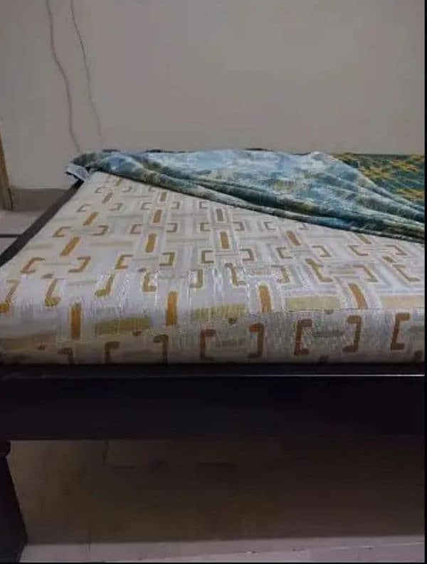 iron bed with mattress 0