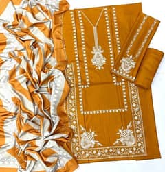 Dhanak Un stitched 3 Pcs