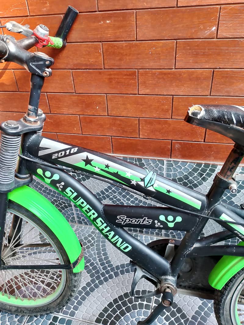 Black and Neon Green Children Bicycle 5