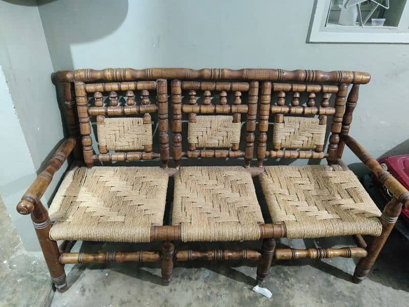 6 seater sofa/chairs with table 1