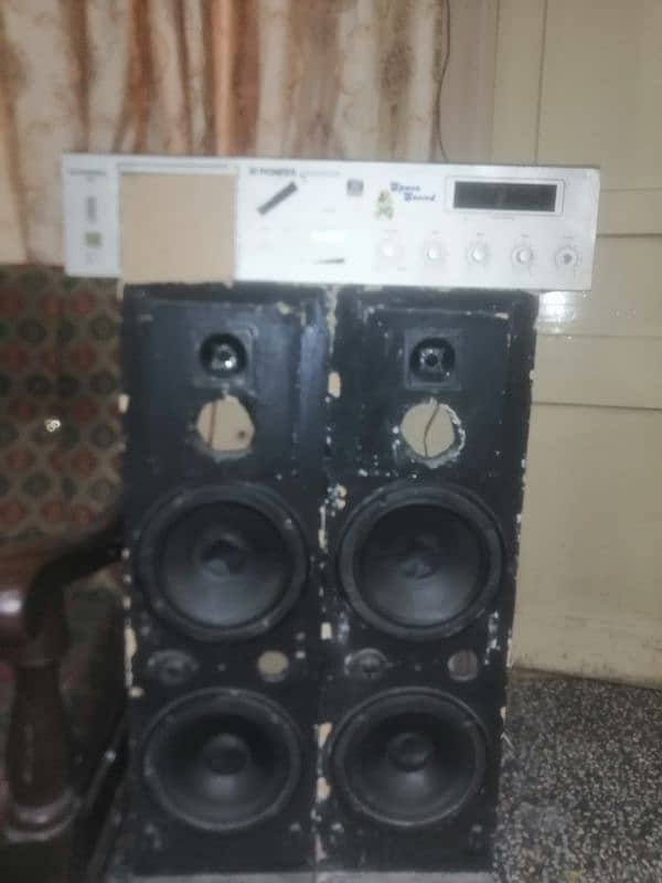 Yamaha original speakers with pioneer amplifier 8 inches speaker 0