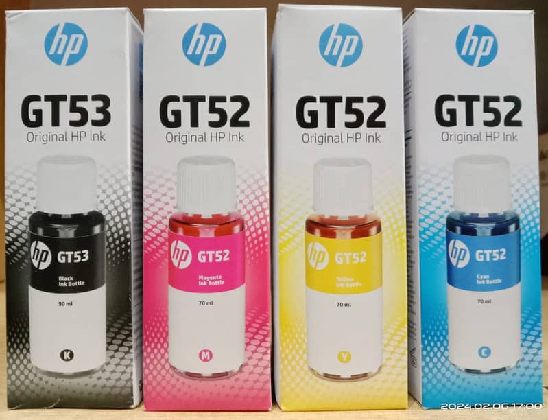 Hp GT53 Black & GT52 Cyan Magenta Yellow Original INKS 0