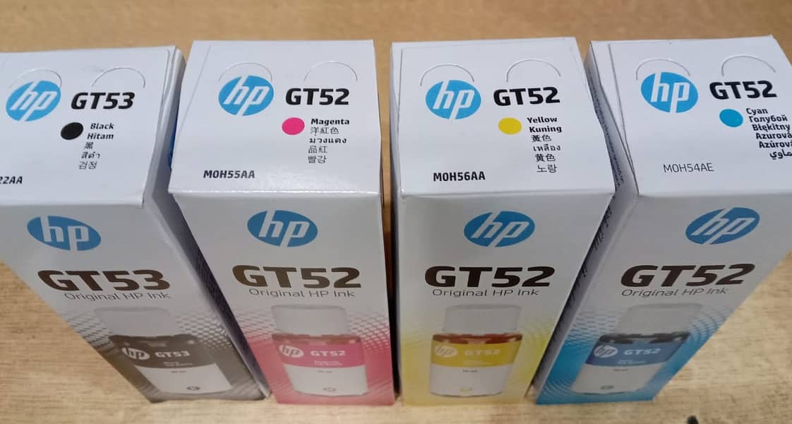 Hp GT53 Black & GT52 Cyan Magenta Yellow Original INKS 1