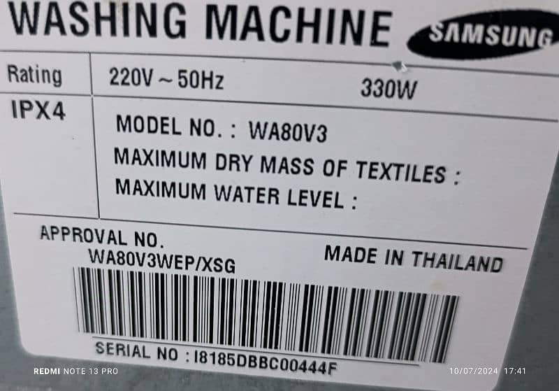 Samsung Automatic Washing Machine 1