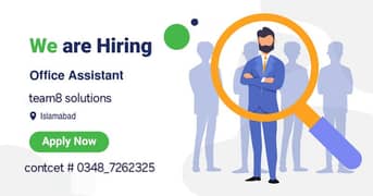 need female office assistent in isb blue area