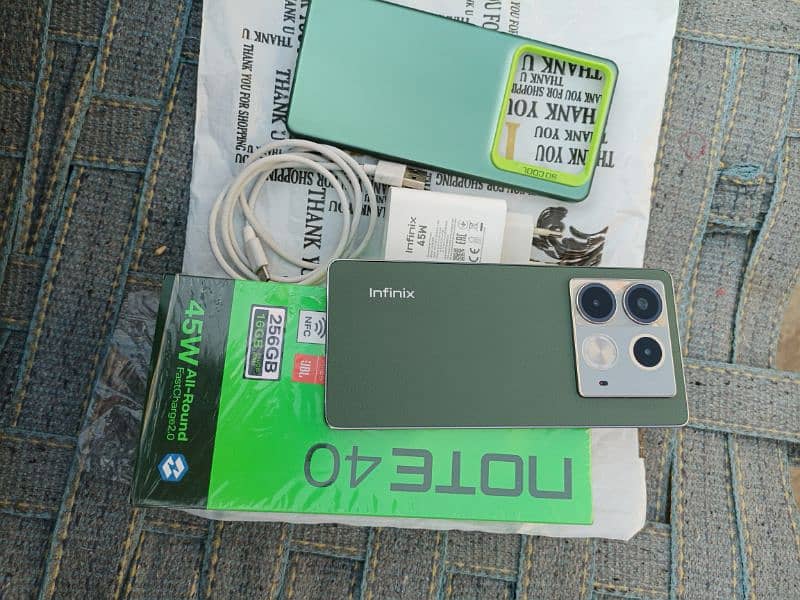 infinix note 40 original charger & box no open no repair. 8