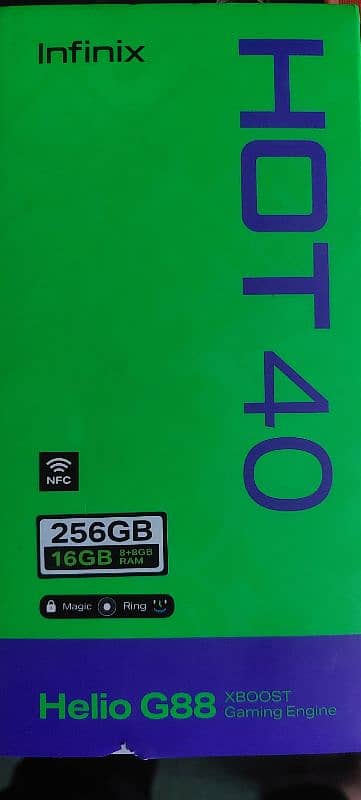 infinix hot 40 16/256 gb 10/10 box charger 4